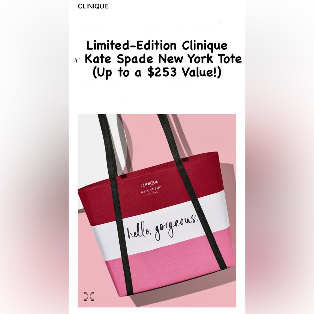Limited-Edition Clinique x Kate Spade New York Tote